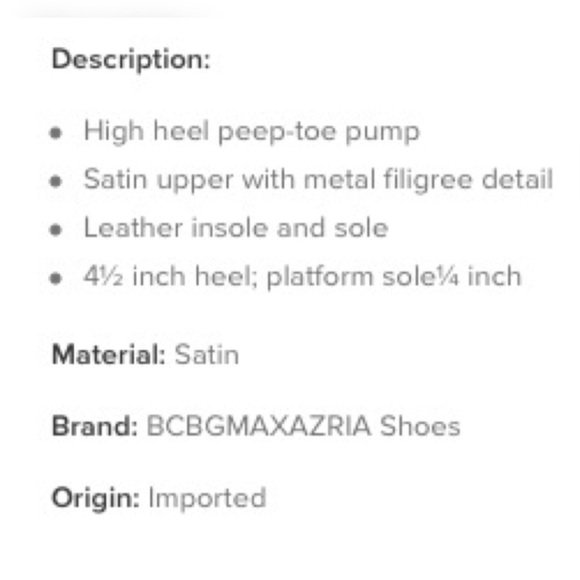 💕BCBGMAXAZRIA💕 Dalton Satin Peep-Toe Pumps - Picture 8 of 8